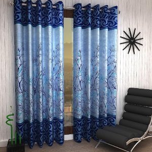 Elegant Panel Eyelet Polyester Door Curtains