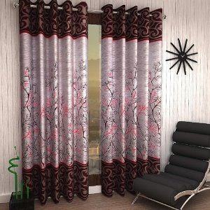 Garden Panel Eyelet Polyester Door Curtains