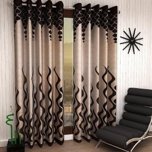 Modern Wave Panel Polyester Curtains for Door