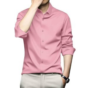 Men's Stylish Solid Satin Casual Shirt